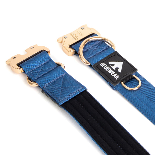 Collar Deluxe ancho - Azul Acero