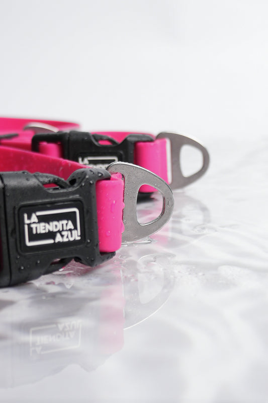 Collar impermeable personalizado - fucsia