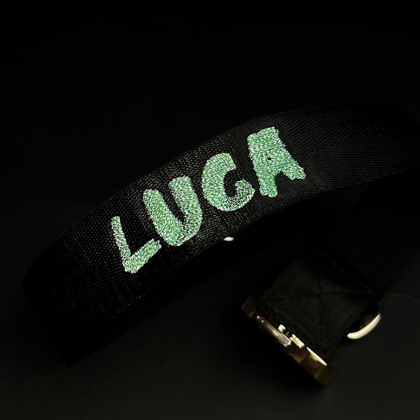 Collar Táctico Deluxe ancho con asa - Negro