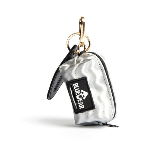 Portabolsas Plateado - 2 en 1 - Dispensador de poopbags + poop clip
