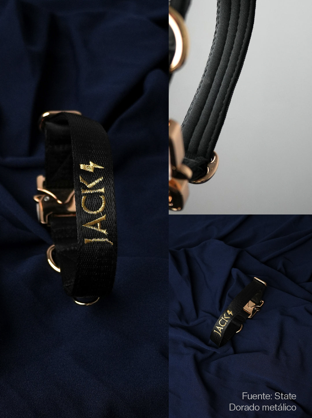 Collar Deluxe delgado - Negro