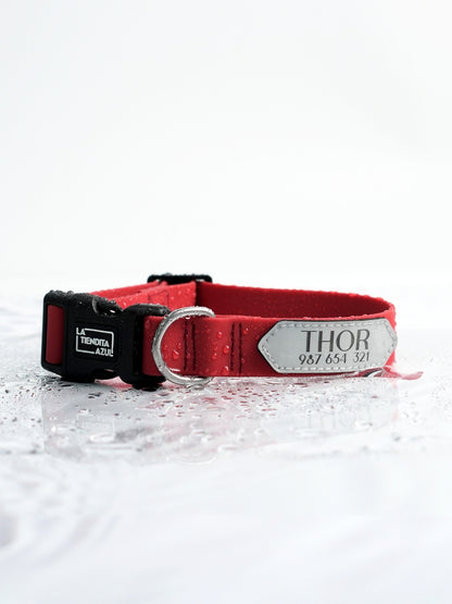 Collar impermeable personalizado - rojo vino