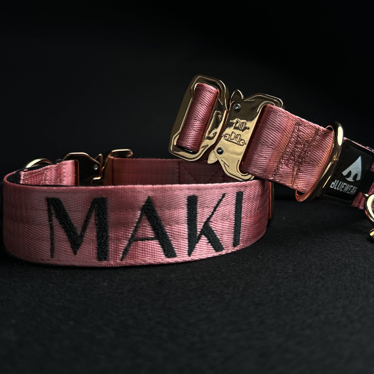 Collar Táctico Deluxe ancho con asa - Rosa Barbie