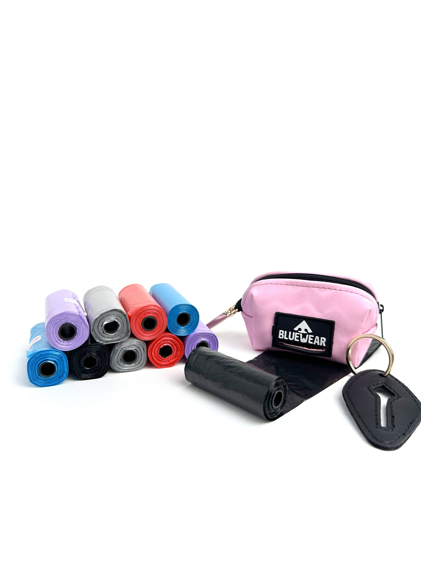 Portabolsas Rosa - 2 en 1 - Dispensador de poopbags + poop clip