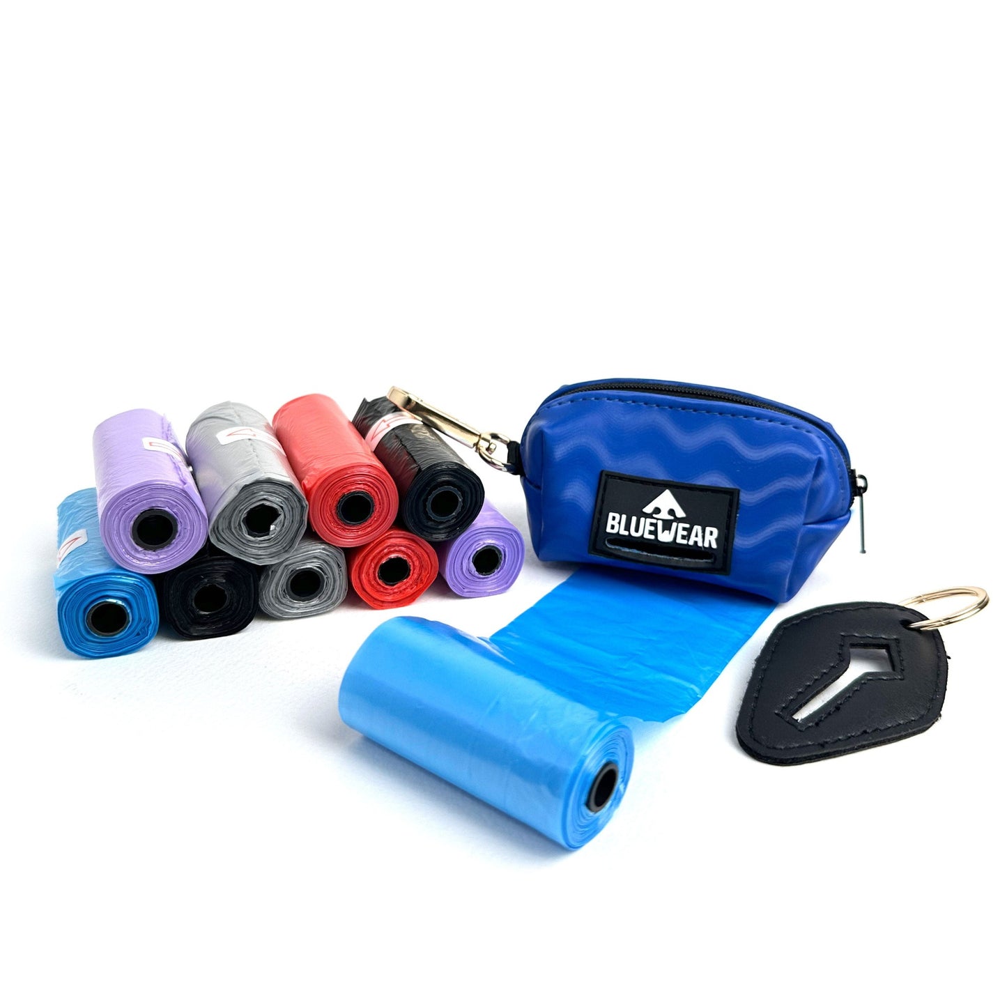 Portabolsas Azul - 2 en 1 - Dispensador de poopbags + poop clip