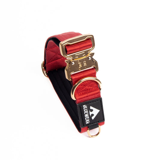 Collar Deluxe ancho - Rojo Vino