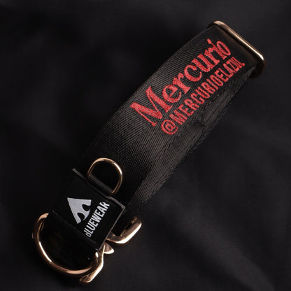 Collar Táctico Deluxe ancho con asa - Negro