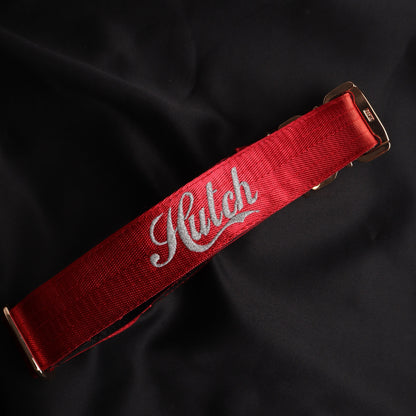 Collar Táctico Deluxe ancho con asa - Rojo Vino