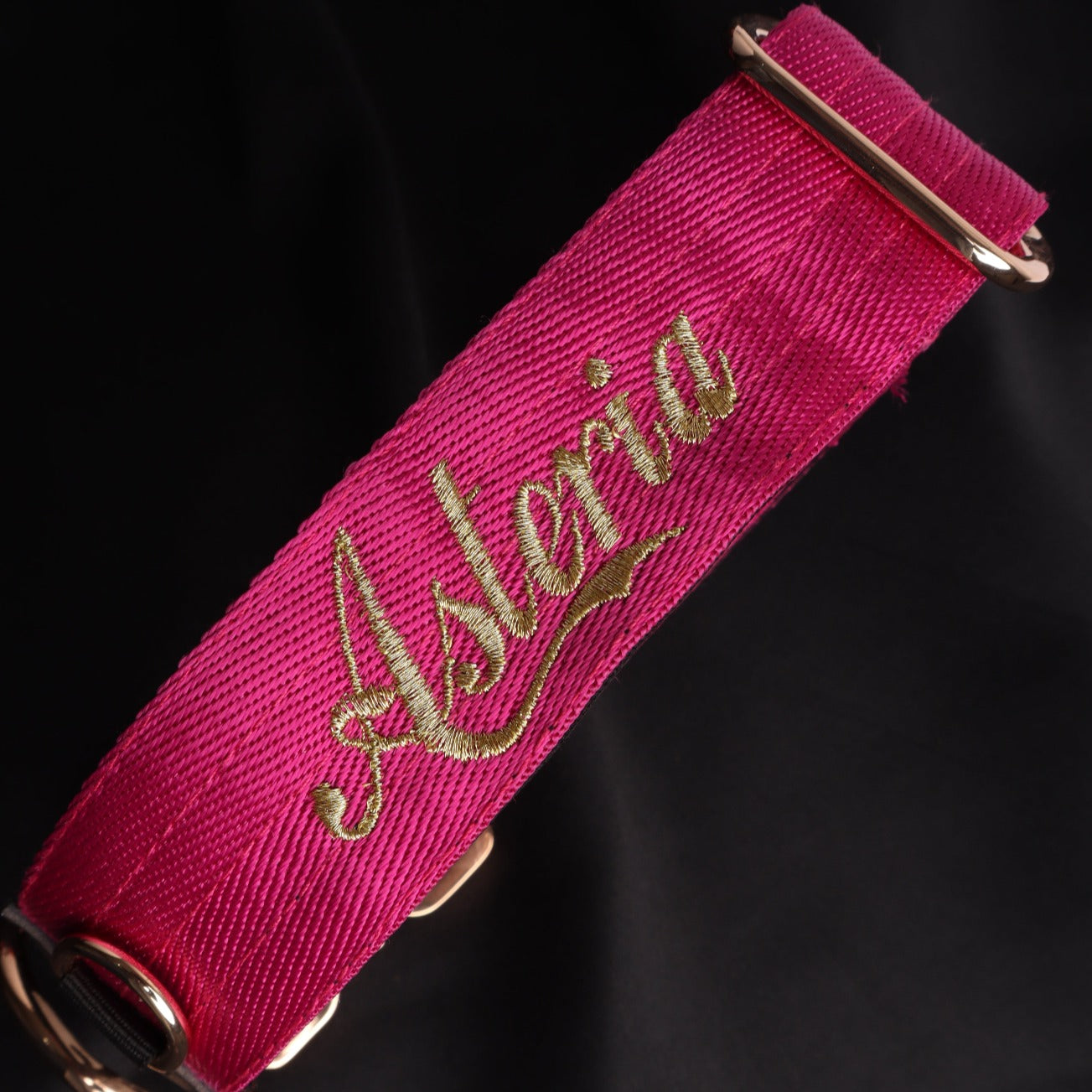 Collar Táctico Deluxe ancho con asa - Fucsia