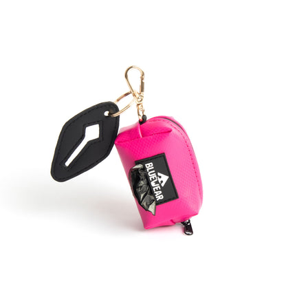 Portabolsas Fucsia - 2 en 1 - Dispensador de poopbags + poop clip
