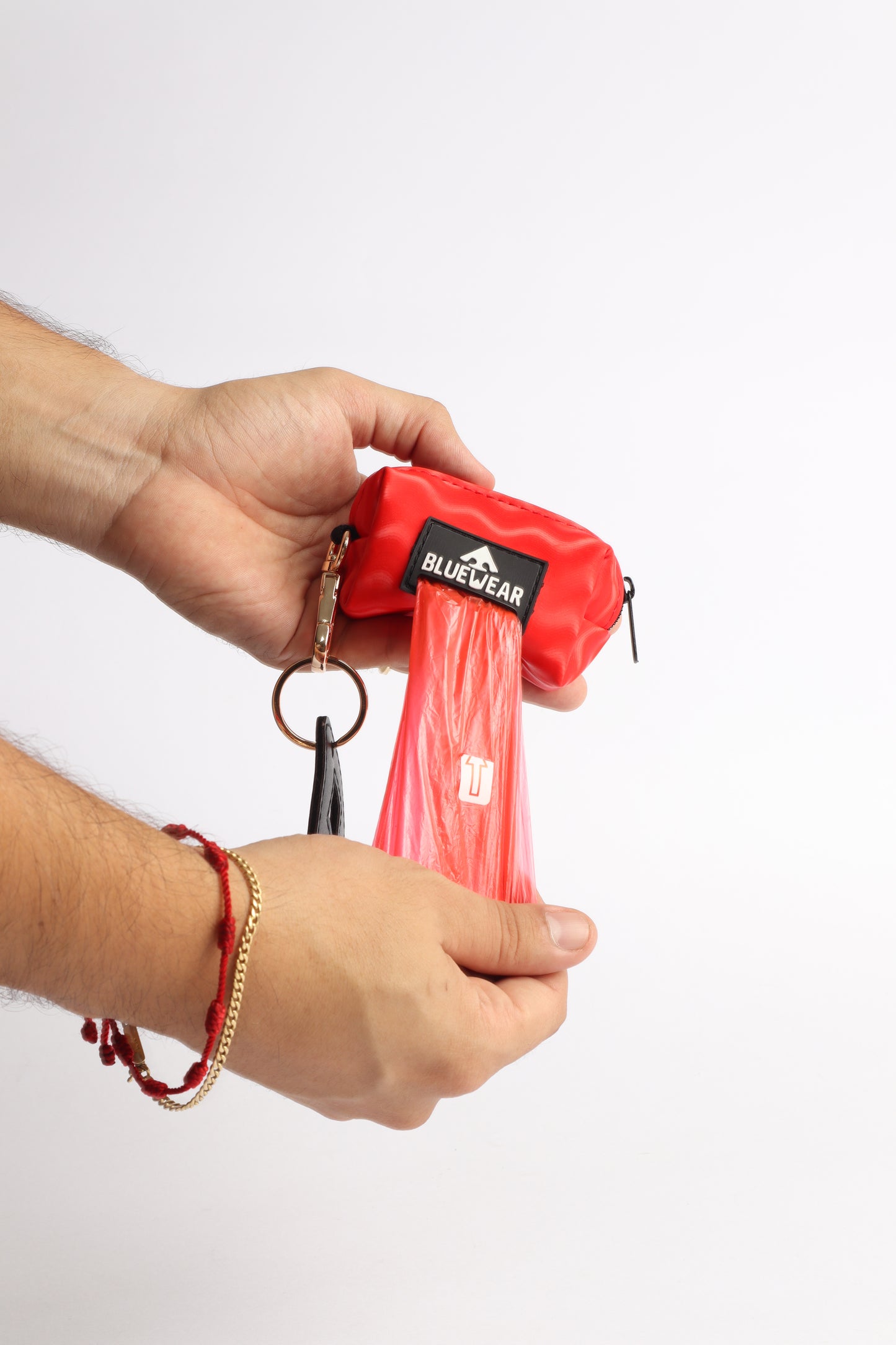 Portabolsas Rojo - 2 en 1 - Dispensador de poopbags + poop clip