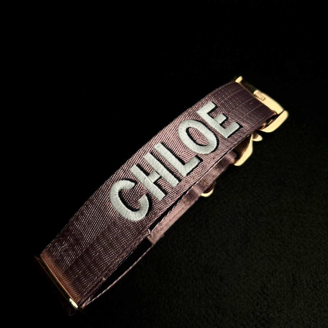 Collar Táctico Deluxe ancho con asa - Lila