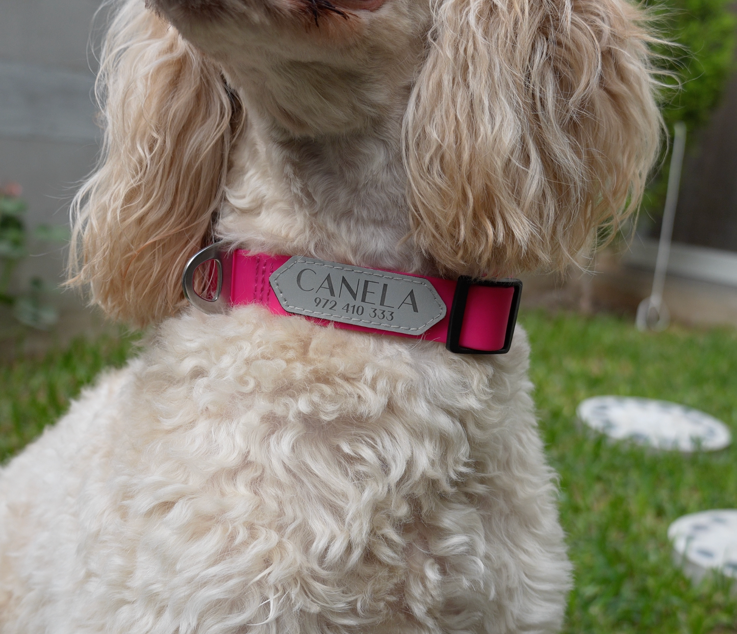 Collar impermeable personalizado - fucsia