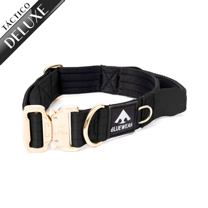 Collar Táctico Deluxe ancho con asa - Negro