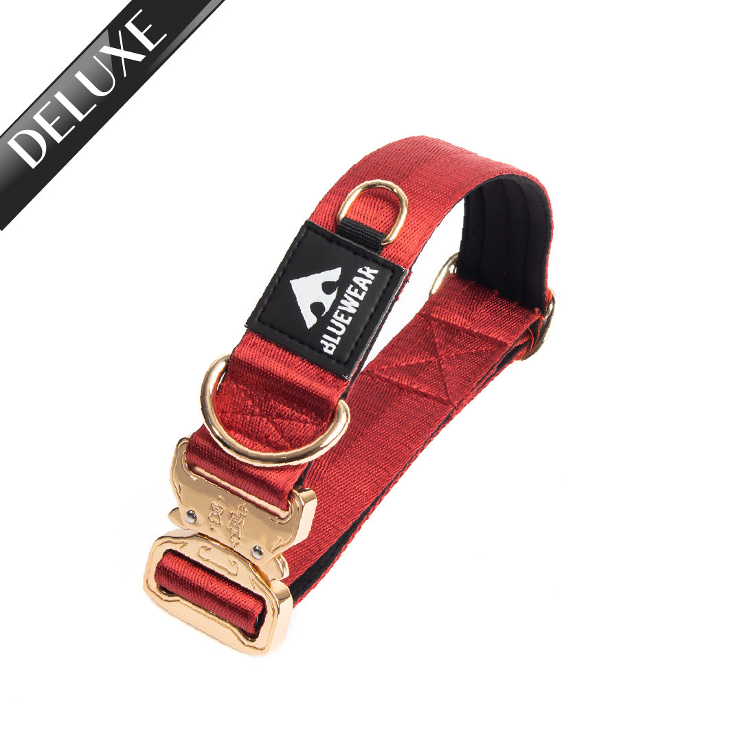 Collar Deluxe ancho - Rojo Vino